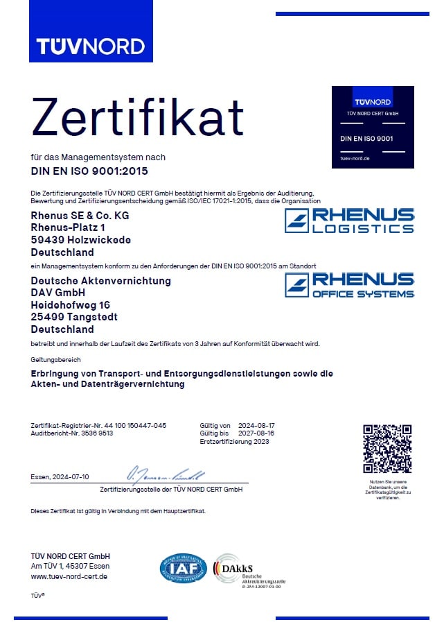 DAV GmbH | Zertifikate